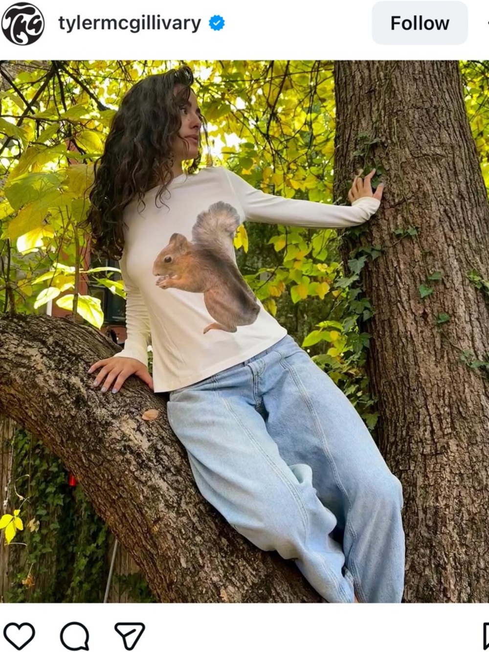 Tyler McGillivary Squirrel Tee Sz XS